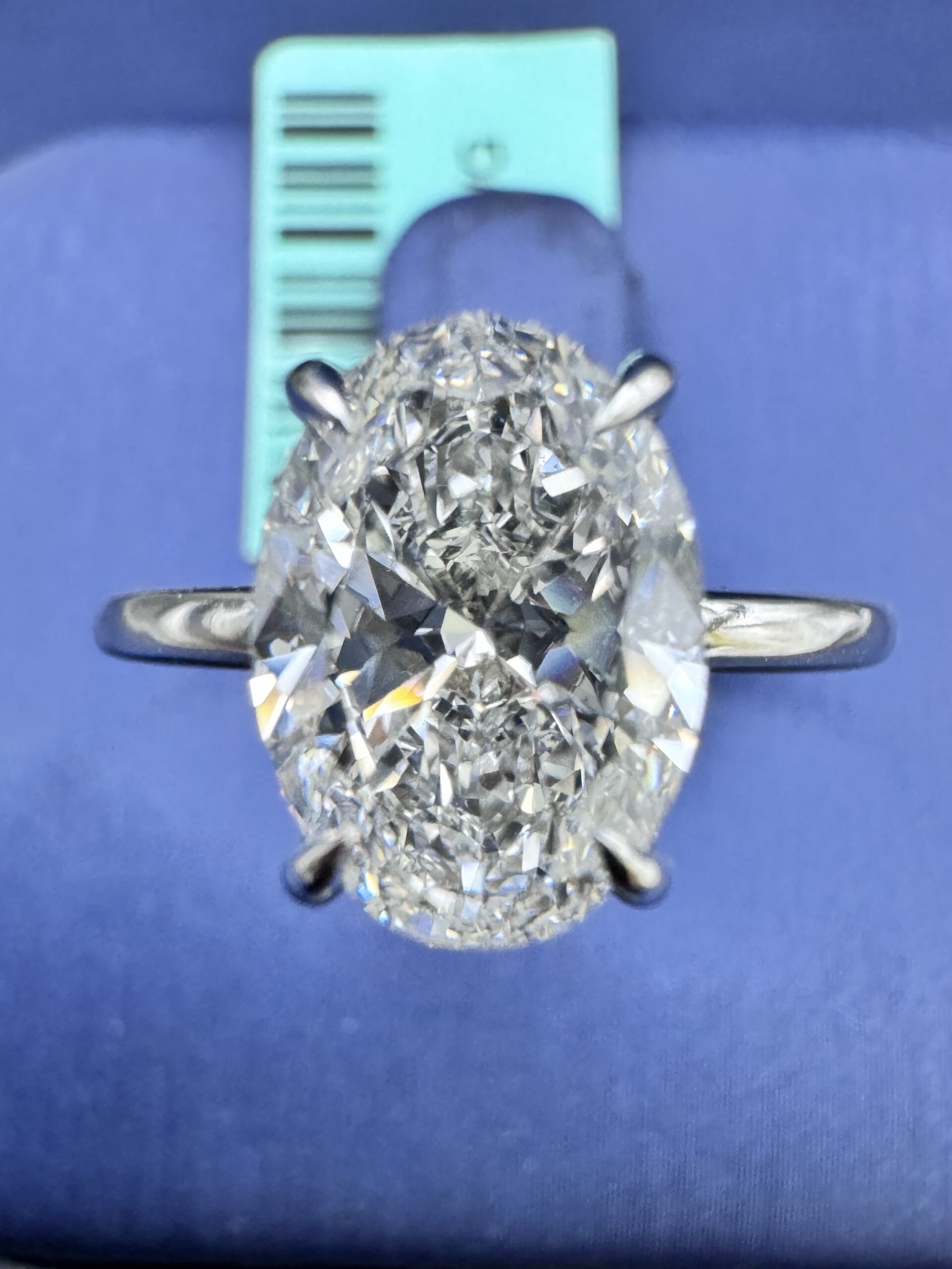 14KT W/Gold 2.18CT LabGrown Oval Diamond Ring